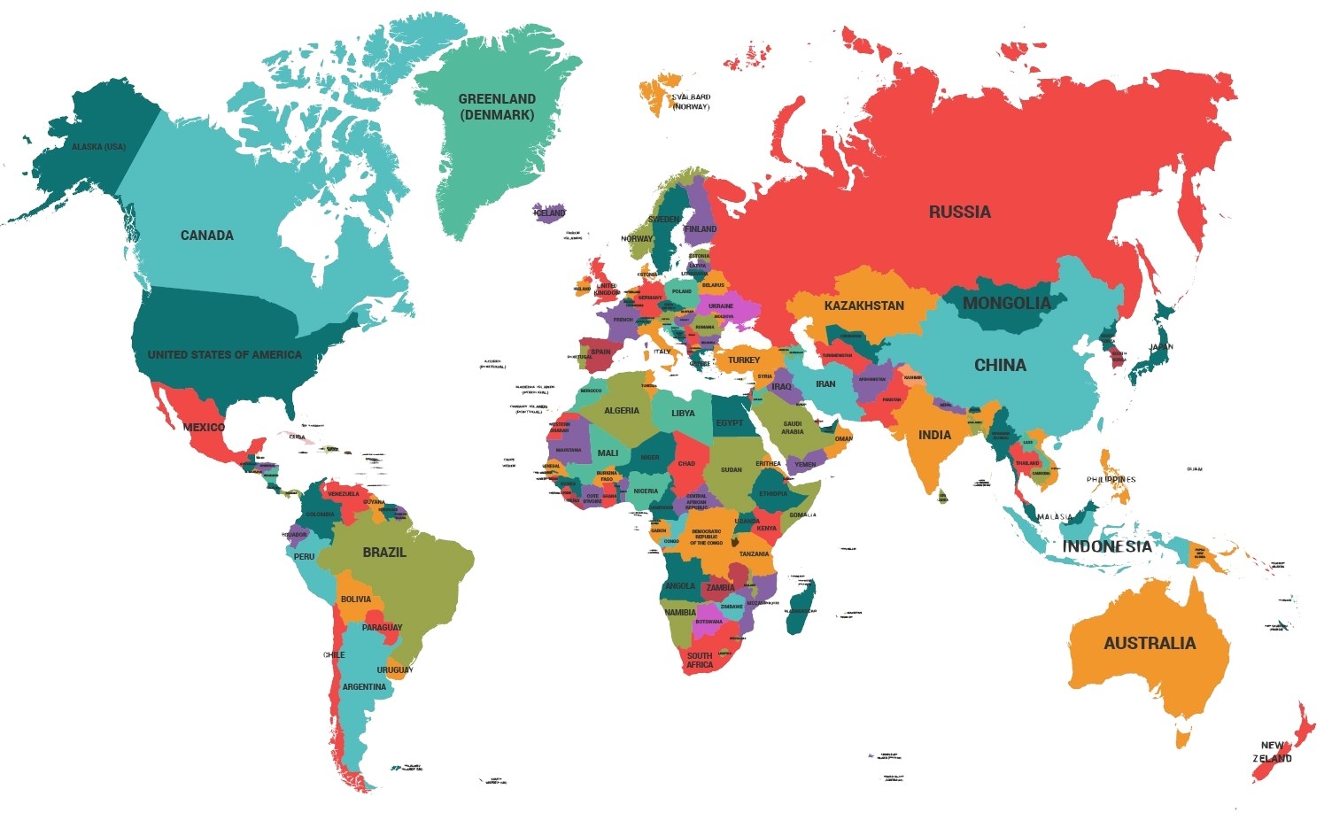Carte du monde fournie par Freepik